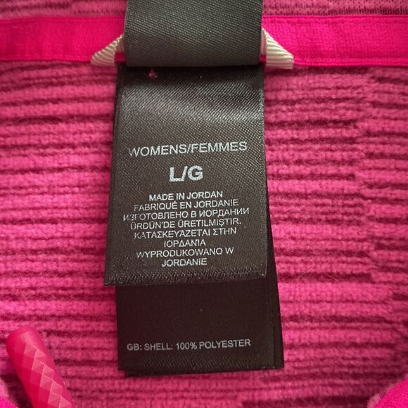 The North Face pink sz L fleece 1/4 zip excellent pre owned condition - Picture 6 of 7